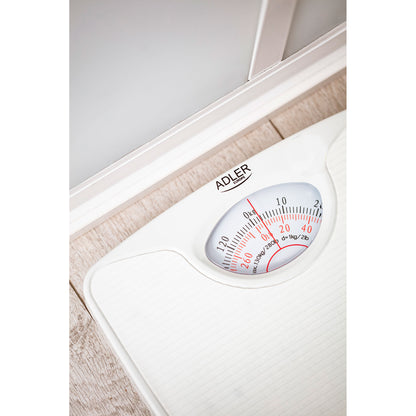Báscula Analógica De Baño, Precisión, Mecánica, Medición Hasta 130 Kg, Sin Pilas, Fácil Uso Adler Ad8151w Blanco_3