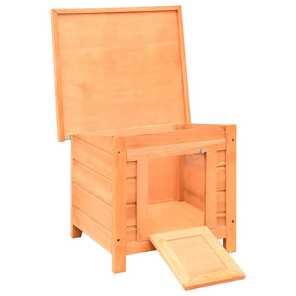 Vidaxl Caseta Para Gatos Madera Maciza De Pino Y Abeto 50x46x43,5 Cm_1