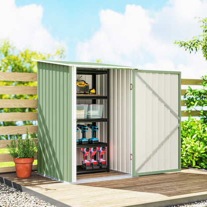 Outsunny Cobertizo De Jardín De Exterior 0,92 M² 100x103x160 Cm Verde Claro_3