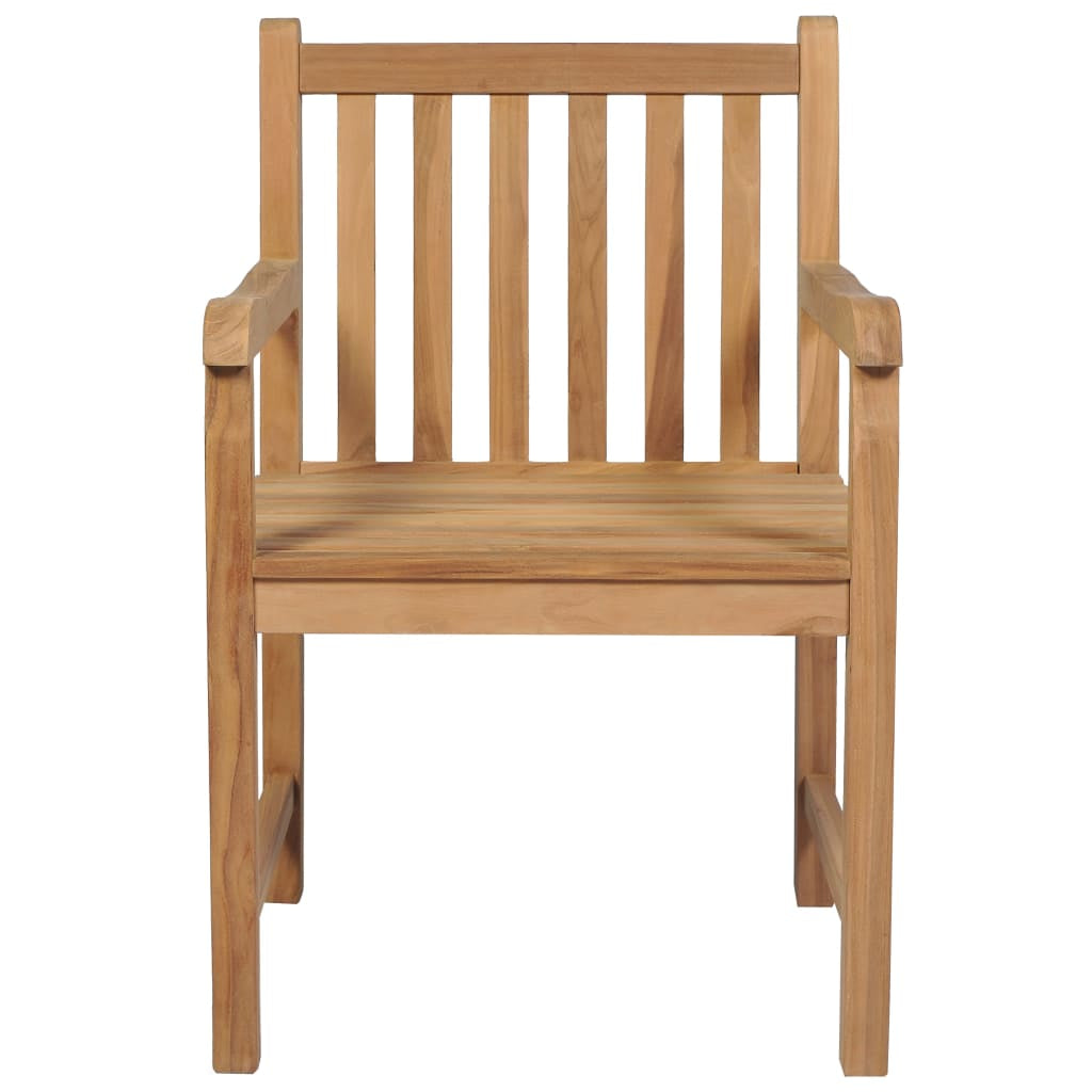 Vidaxl Sillas De Jardín 8 Uds Madera Maciza De Teca Cojines Negro_4