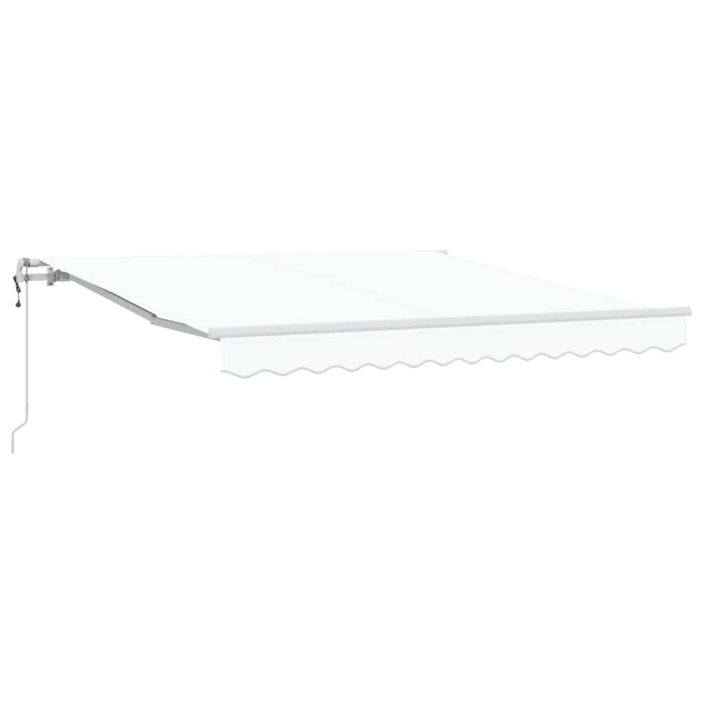 Toldo Retráctil Blanco 300 X 250 Cm Tela Y Aluminio_0