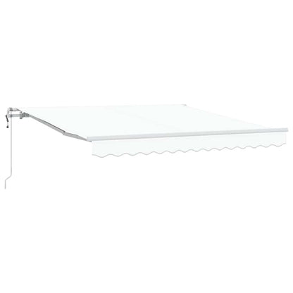 Toldo Retráctil Blanco 300 X 250 Cm Tela Y Aluminio_0