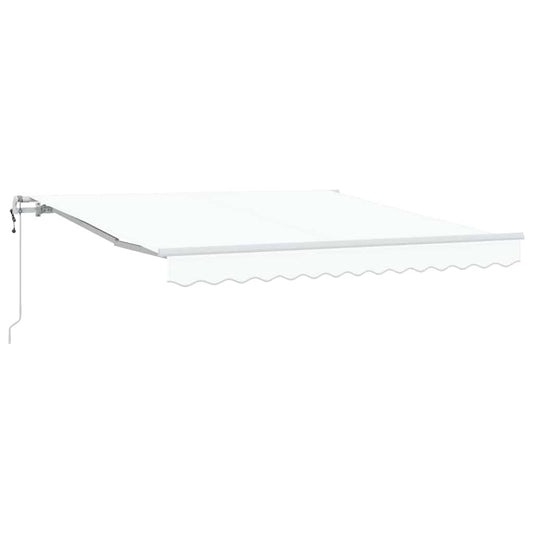 Toldo Retráctil Blanco 300 X 250 Cm Tela Y Aluminio_0