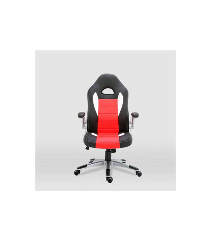 Silla De Escritorio Victoria En Negro Y Rojo. Alto: 112-120, Ancho: 70, Fondo: 51_1
