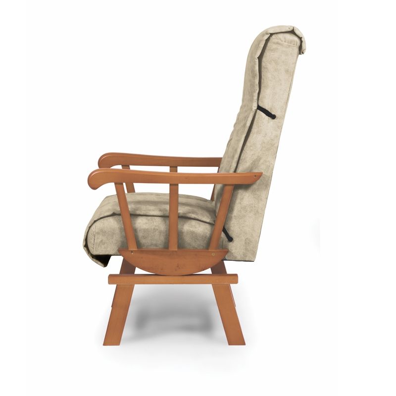 Sillón Balancín Provenzal Madera, Beige, 69 X 110 X 59_1