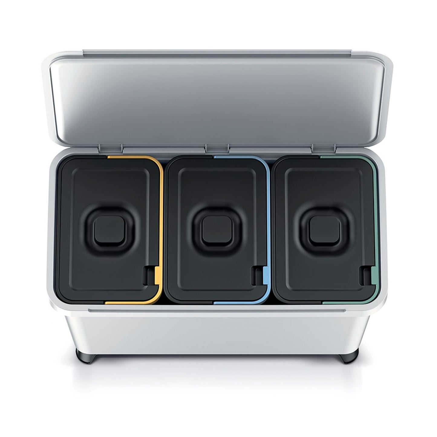 Sistema Clasificador De Reciclaje 3x10l Color Blanco Keden