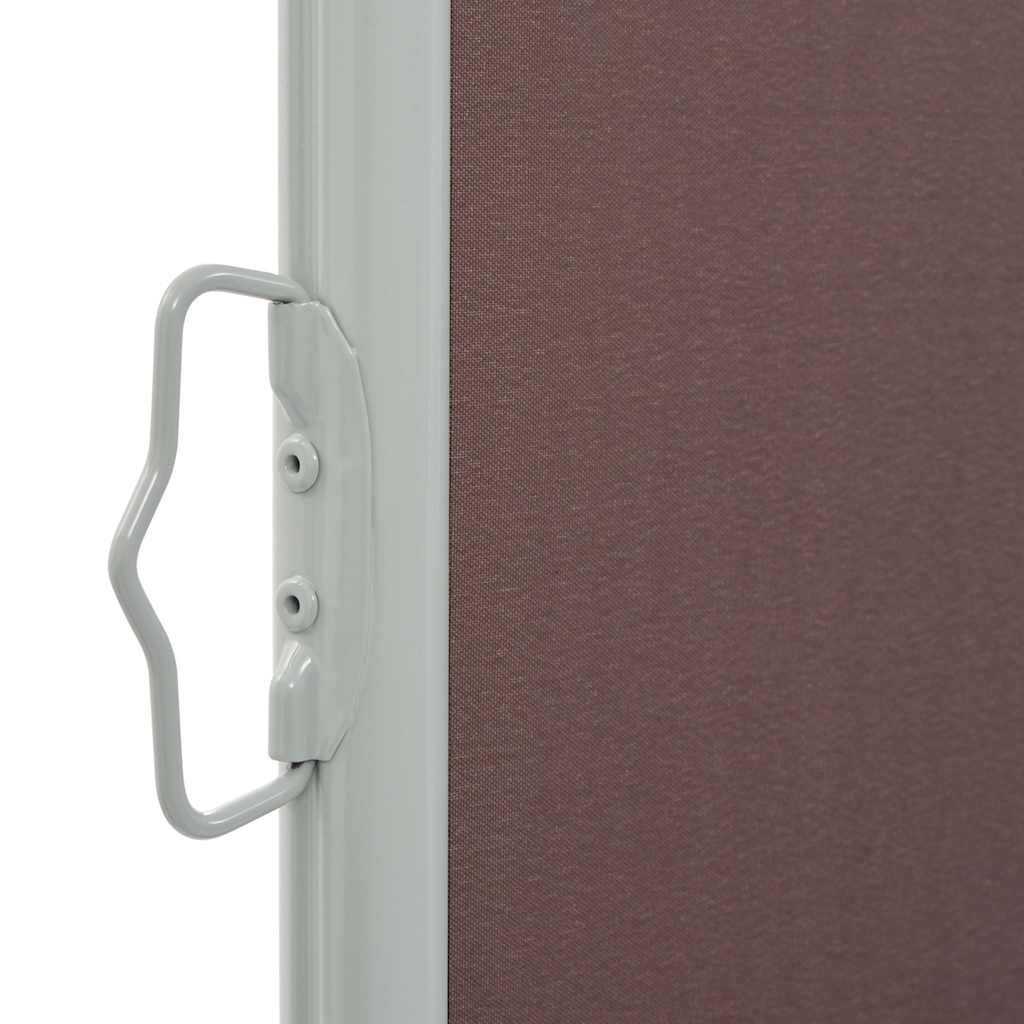 Vidaxl Toldo Lateral Retráctil De Jardín Marrón 100x300 Cm_4
