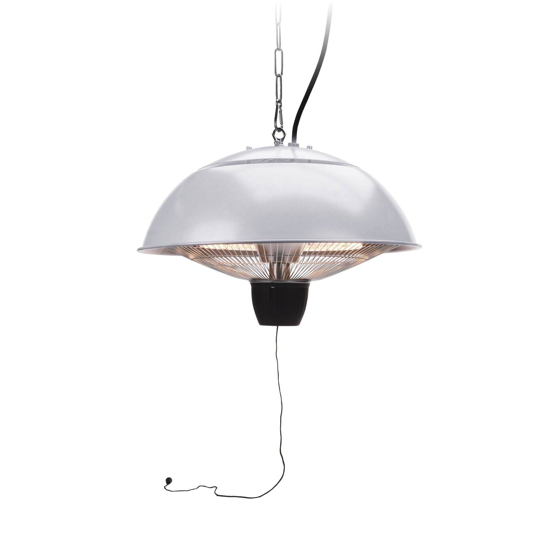 Well Home Calefactor De Patio Modelo Colgante Revestimiento Plata 45x45x35cm
