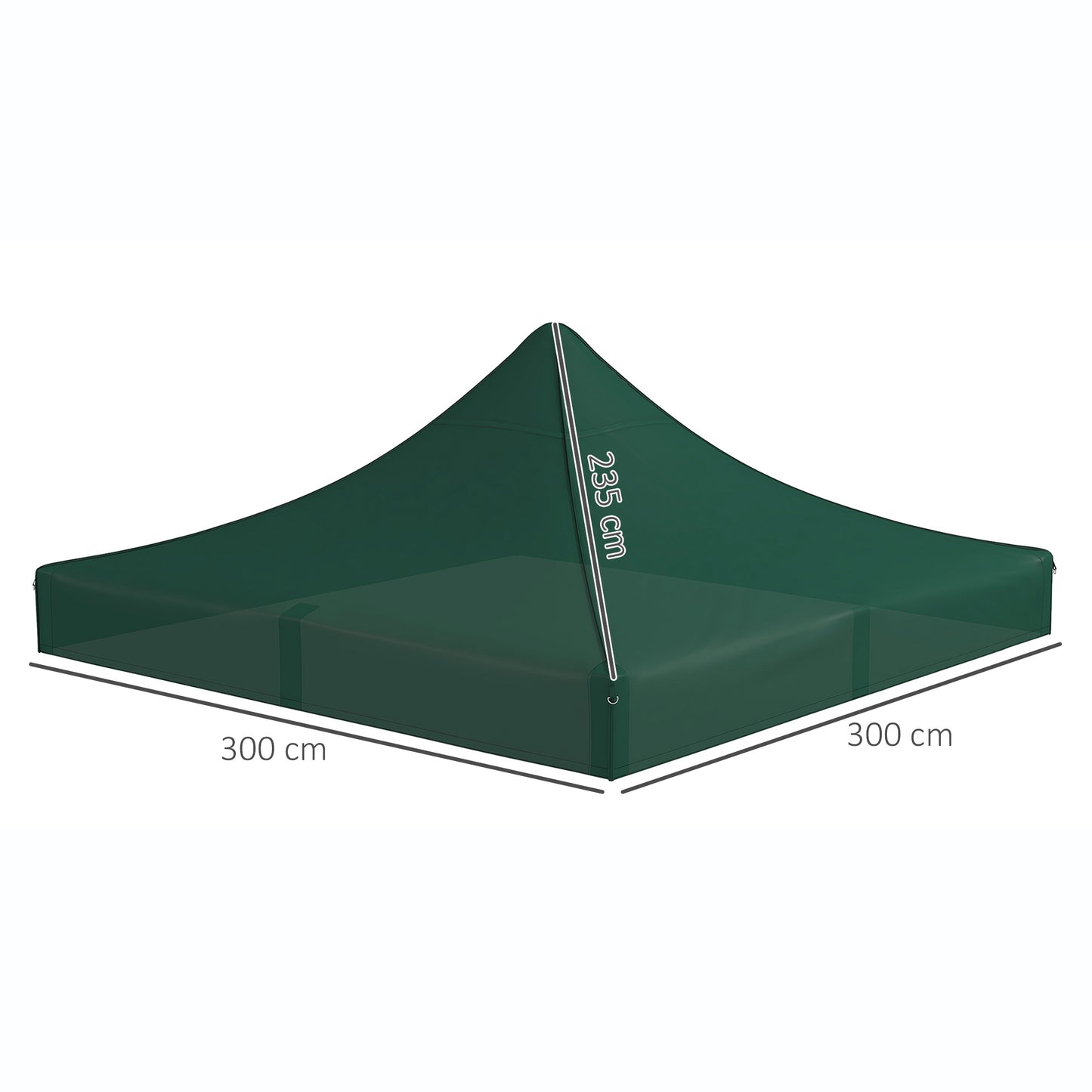 Outsunny Techo De Repuesto Para Carpa Plegable 3x3 M Impermeable Verde Oscuro_2