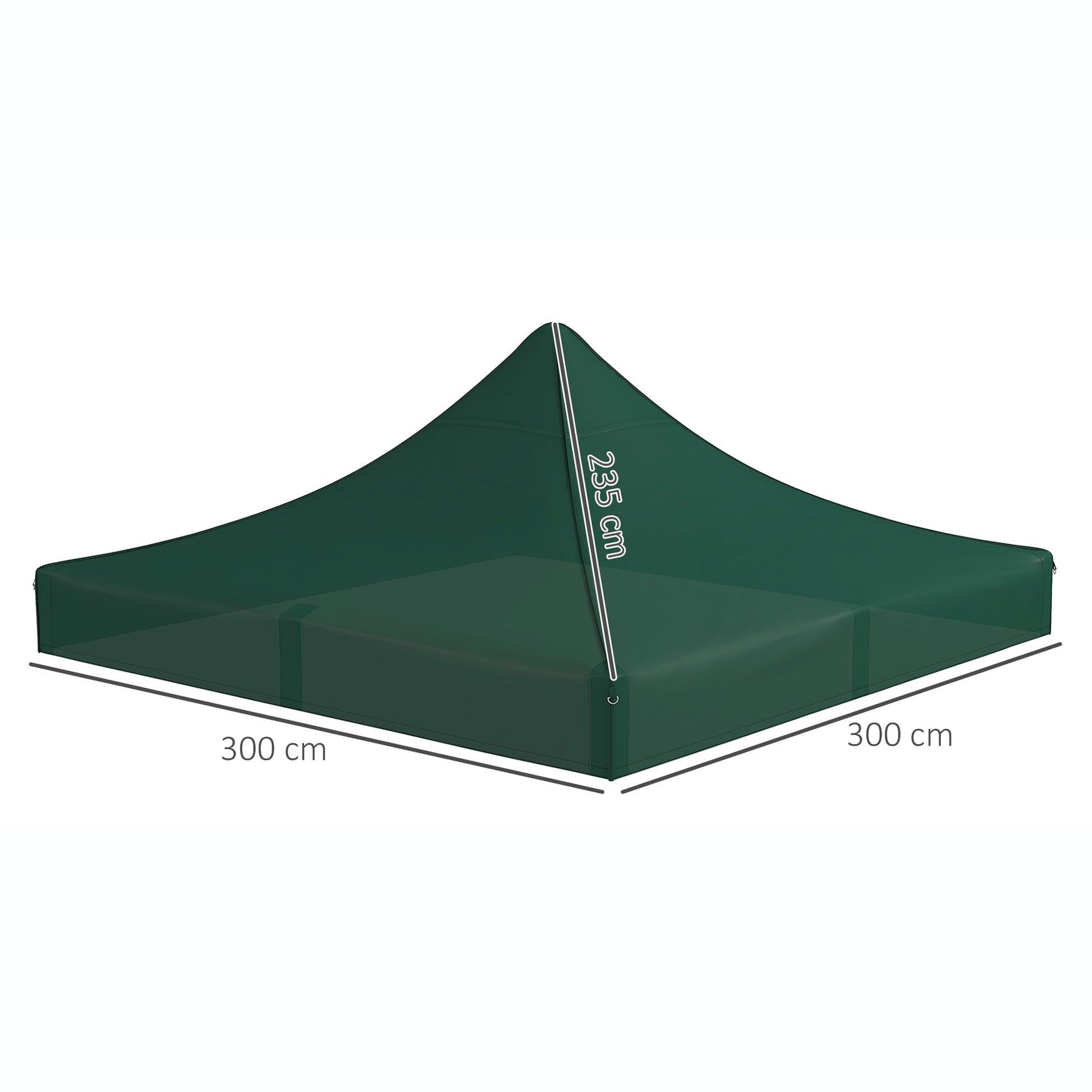 Outsunny Techo De Repuesto Para Carpa Plegable 3x3 M Impermeable Verde Oscuro_2