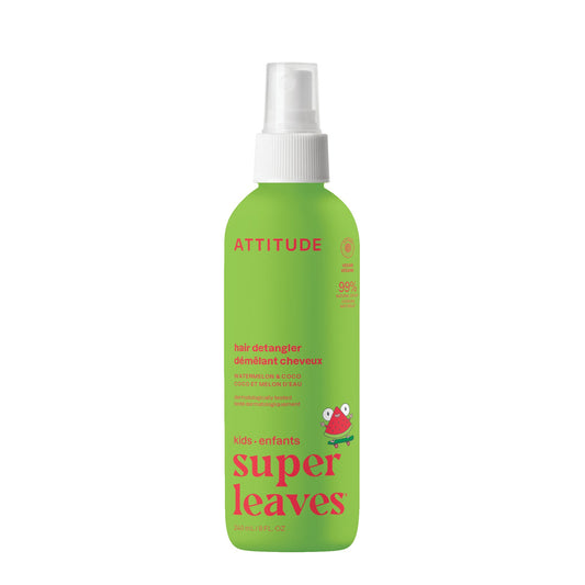 Spray desenredante infantil Super Leaves sandía y coco Attitude