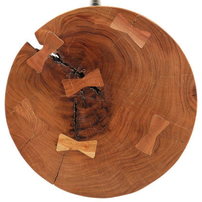 Mesa Alta De Troncos Madera Maciza De Acacia Ø53x105 Cm_1