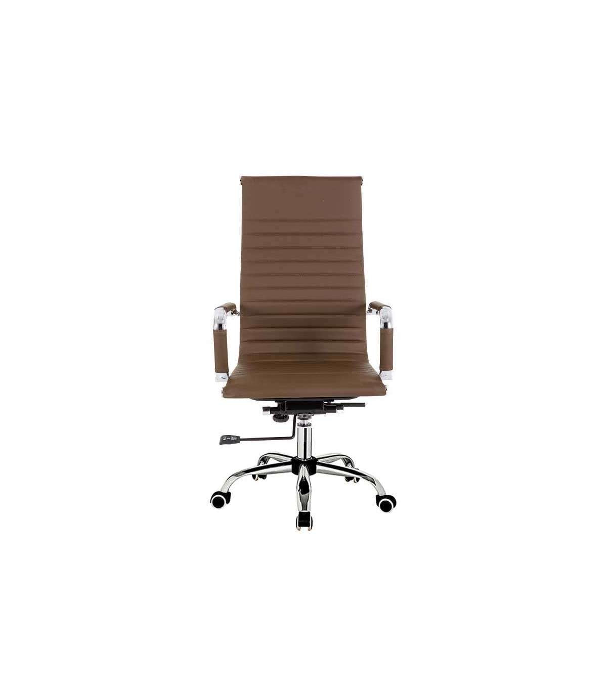 Silla Despacho Giratoria Elevable Acabado Chocolate, 60 Cm(ancho) 108-115 Cm(altura) 66 Cm(fondo)_0