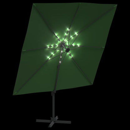 Vidaxl Sombrilla Voladiza Con Led Verde 400x300 Cm_3