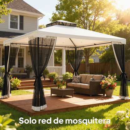 Outsunny 4 Paneles Laterales 335x207 Cm Para Carpa De Jardín Mosquitera_1