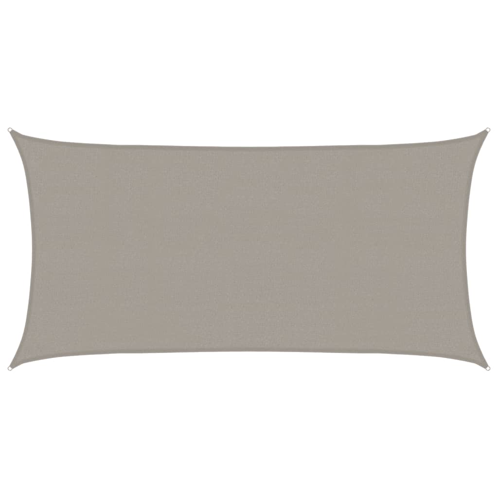 Toldo De Vela Rectangular Hdpe Gris Claro 160 G/m² 2,5x5 M_0
