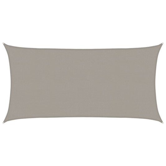 Toldo De Vela Rectangular Hdpe Gris Claro 160 G/m² 2,5x5 M_0