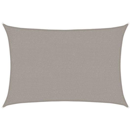 Vidaxl Toldo De Vela Rectangular Hdpe Gris Claro 160 G/m² 2x2,5 M_0