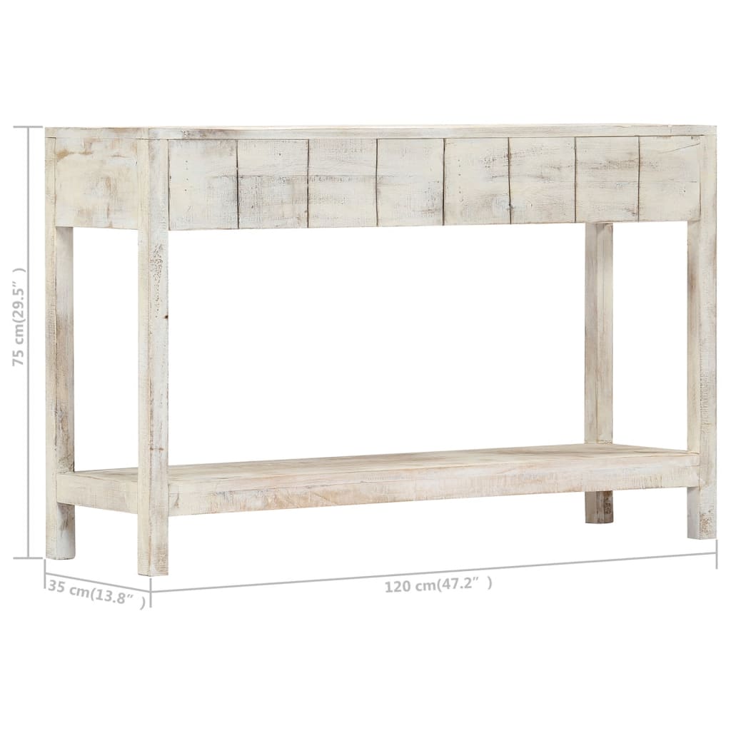 Mesa Consola De Madera Maciza De Mango 120x35x75 Cm_4