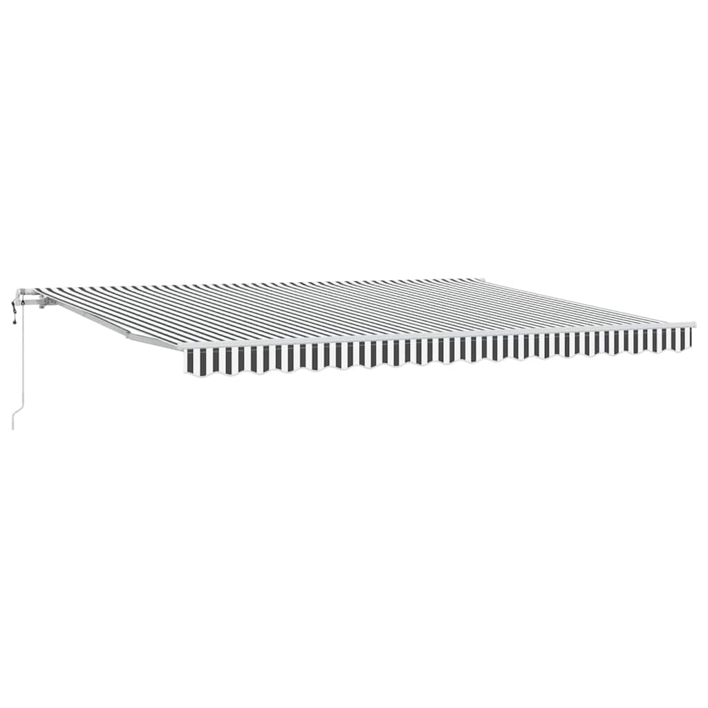 Toldo Retráctil Automático Gris Antracita Y Blanco 450x300 Cm_0
