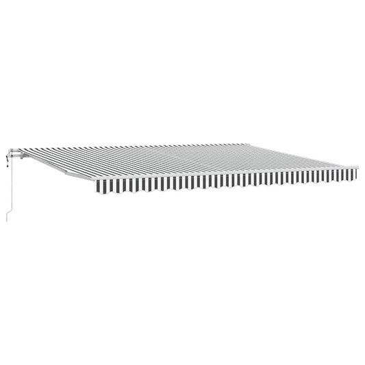 Toldo Retráctil Automático Gris Antracita Y Blanco 450x300 Cm_0