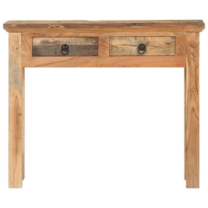 Mesa Consola Madera De Acacia Y Madera Reciclada 90,5x30x75cm_0