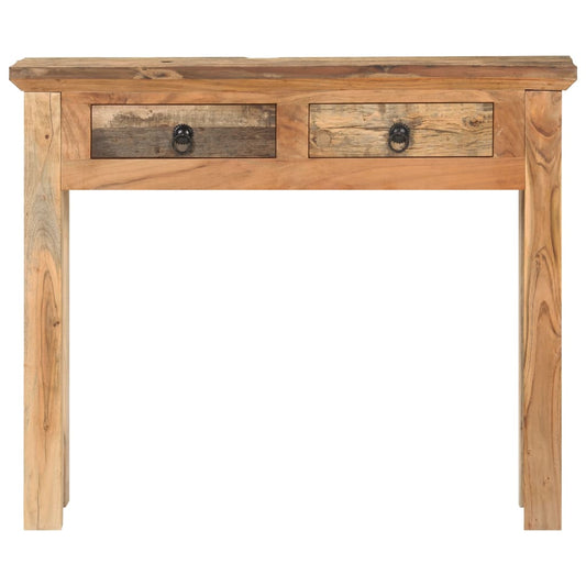 Mesa Consola Madera De Acacia Y Madera Reciclada 90,5x30x75cm_0
