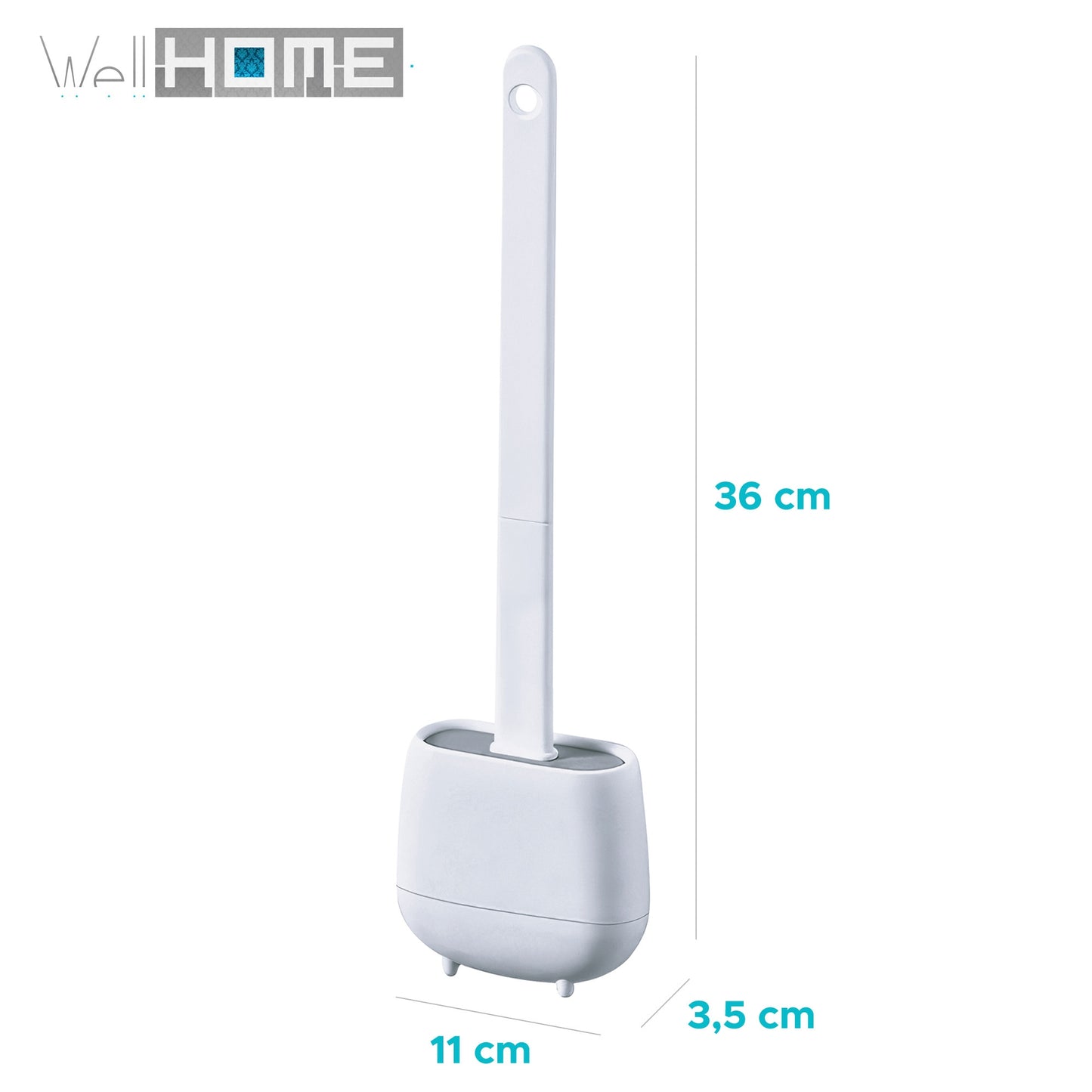 3x Escobilla Para Inodoro En Tpr Y Caucho Termoplástico Color Blanco