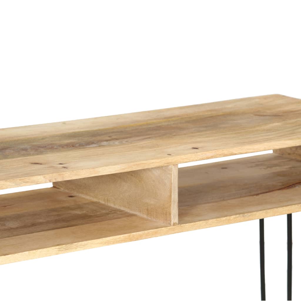 Mesa Consola De Madera Maciza De Mango 115x35x76 Cm_3