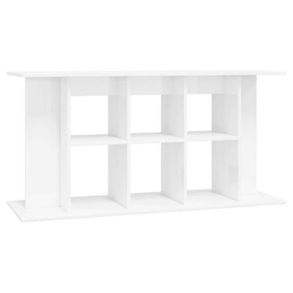 Vidaxl Soporte De Acuario Madera Ingeniería Blanco Brillo 120x40x60 Cm_0