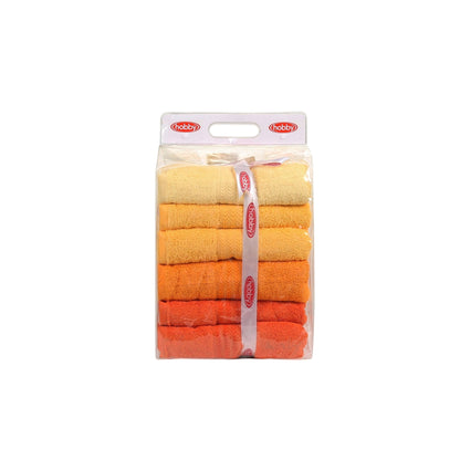 Juego De Toallas De Baño (4 Piezas) Amarillo Claro, Amarillo, Naranja Pálida Y Naranja_3