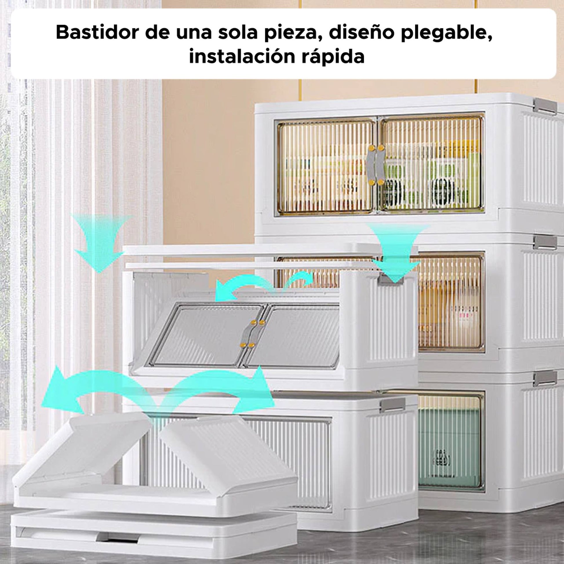 Joybos - Armario De Almacenamiento Doble Blanco