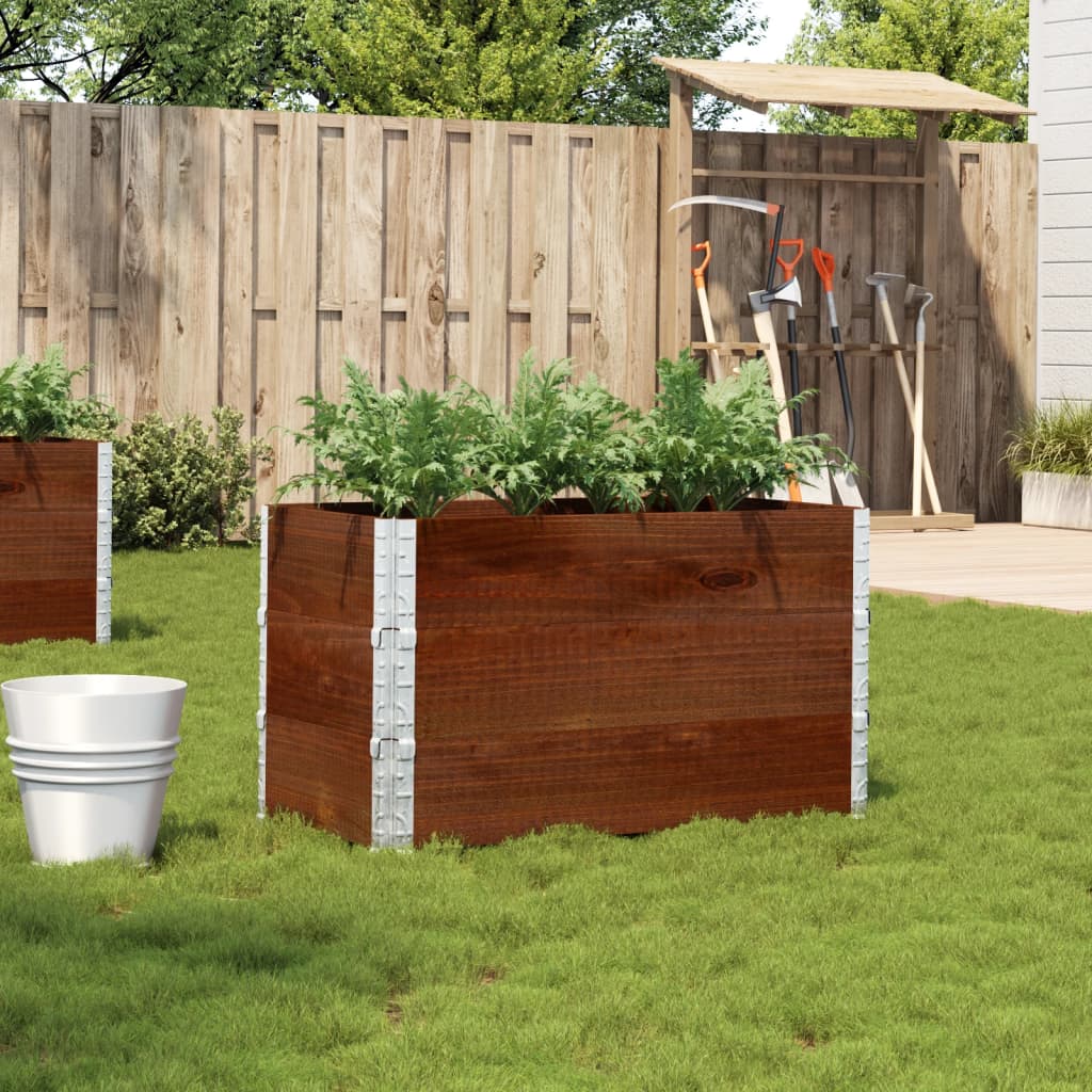 Jardinera De Madera Maciza De Pino Marrón 100x50 Cm_1