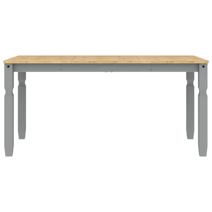 Mesa De Comedor Corona Madera Maciza De Pino Gris 160x80x75 Cm_2