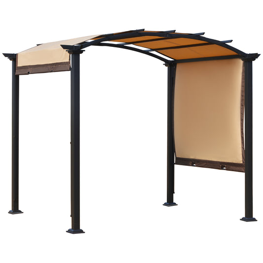 Outsunny Pérgola 3x2,5m Cenador Con Techo Retráctil Jardín Patio Terraza_0