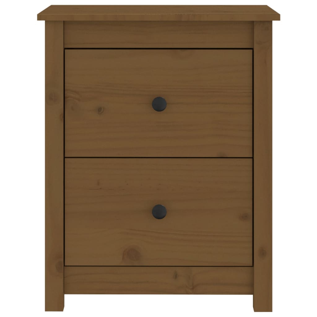 Mesitas De Noche 2 Uds Madera De Pino Marrón Miel 50x35x61,5 Cm_2