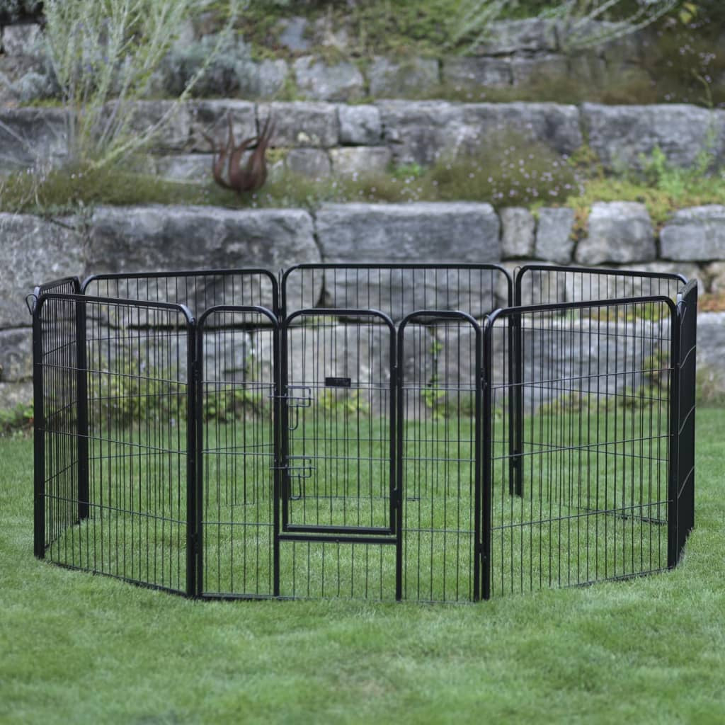 Kerbl Recinto Para Mascotas De Exterior Con Puerta Negro_1