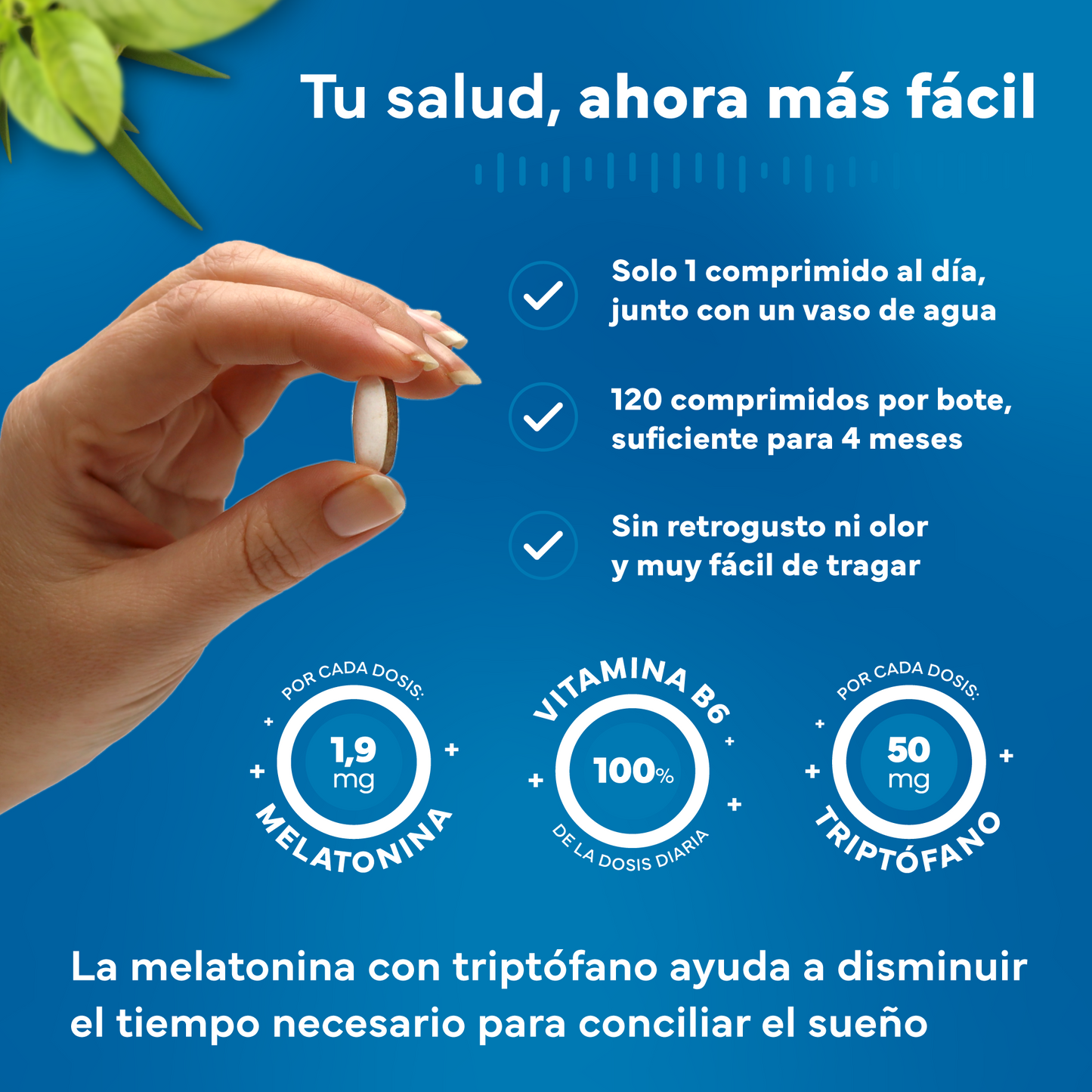 Melatonina Con Triptófano Sevens Nutrition. Mejora El Sueño.