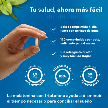 Melatonina Con Triptófano Sevens Nutrition. Mejora El Sueño.