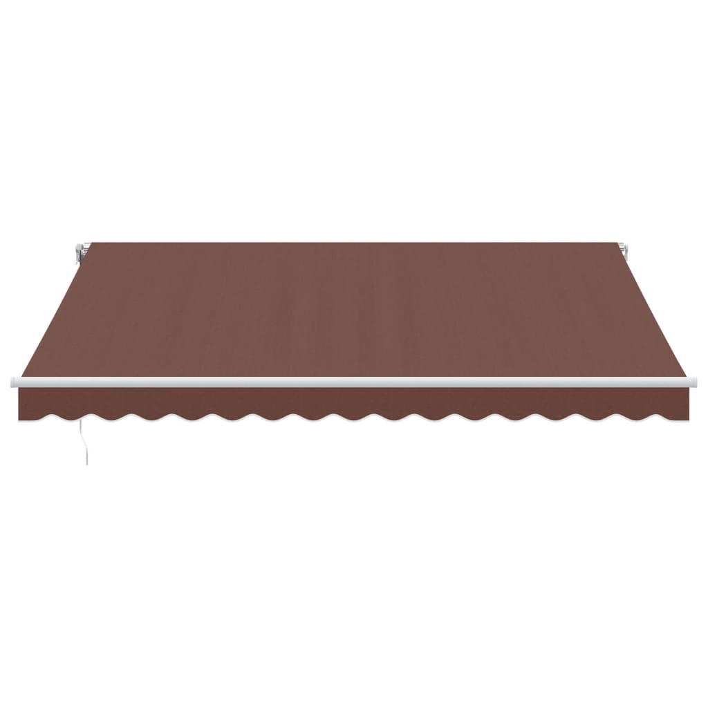Toldo Retráctil Automático Con Luces Led Marrón 400x350 Cm_3