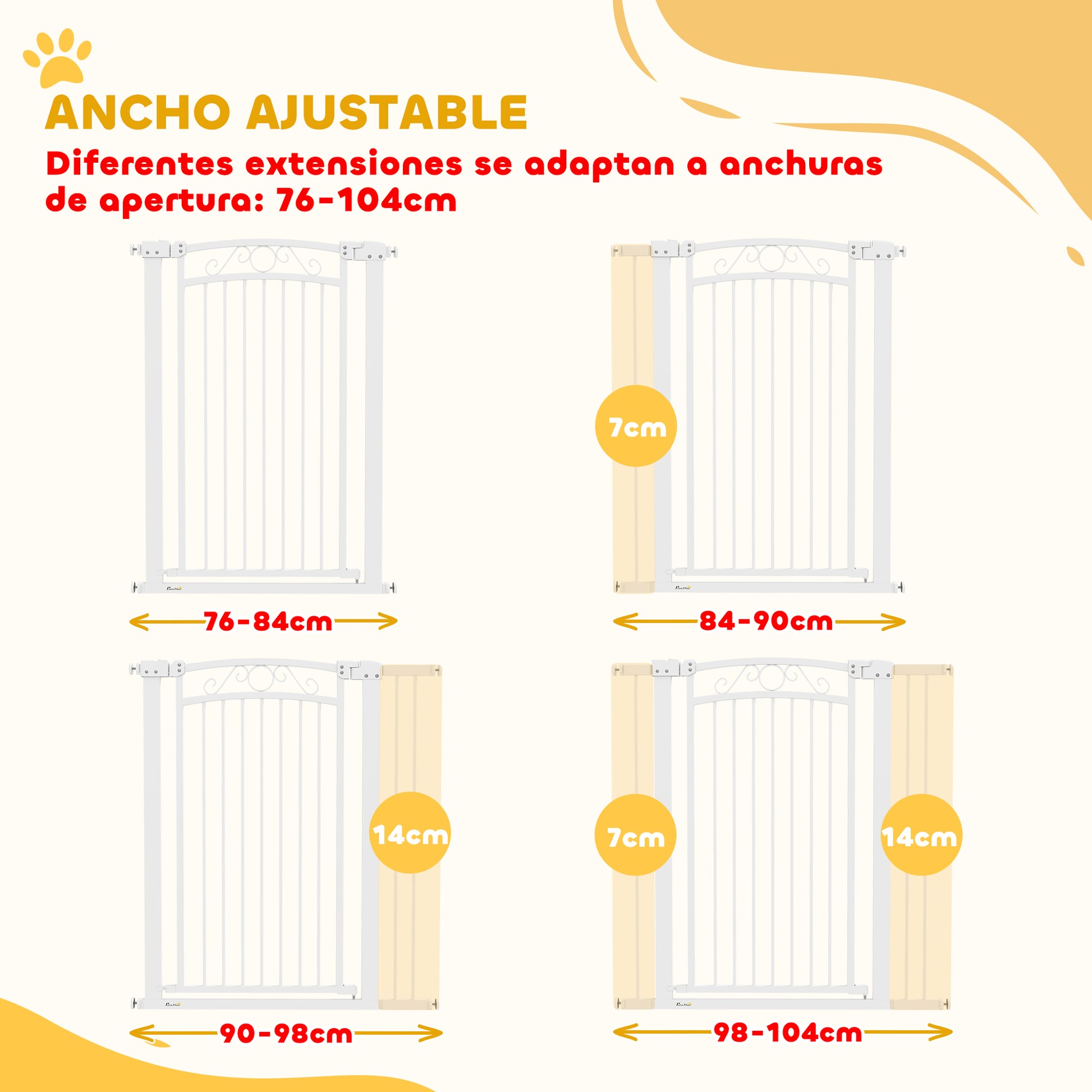 Pawhut Barrera Para Perros Con Cierre Automático_4