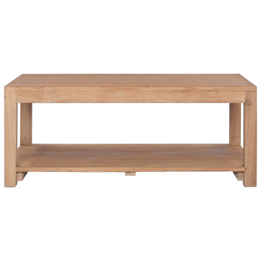 Mesa De Centro De Madera Maciza De Teca 100x50x40 Cm_0