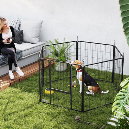 Pawhut Parque Para Perros De 6 Paneles De 80 Cm De Altura_1