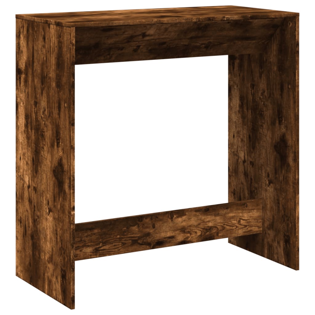 Mesa Alta De Bar Madera Ingeniería Roble Ahumado 102x50x103,5cm_4
