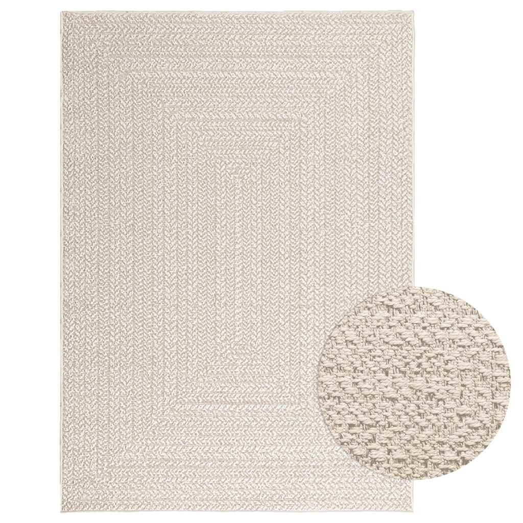 Vidaxl Alfombra Zizur Apariencia Yute Interior Exterior Crema_0