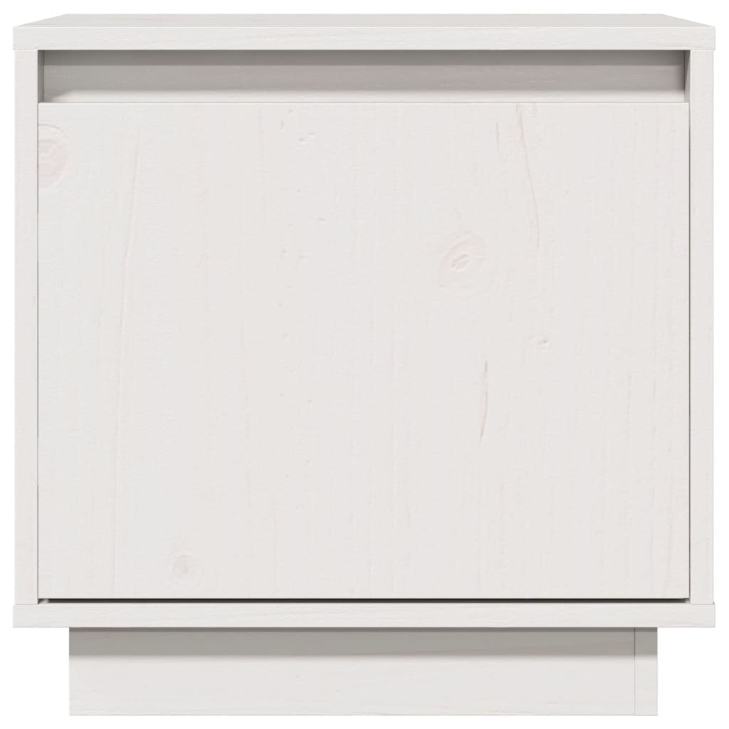 Mesitas De Noche 2 Uds Madera Maciza De Pino Blanco 40x30x40 Cm_1