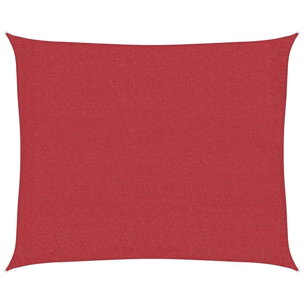 Vidaxl Toldo De Vela Rojo Hdpe 160 G/m² 2,5x3 M_0