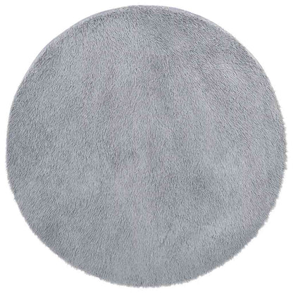 Vidaxl Alfombra De Pelo Largo Navarra Gris Plateado 120x120 Cm_0