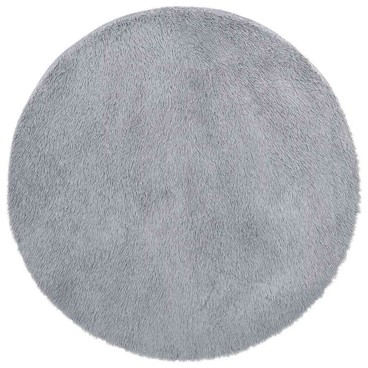 Vidaxl Alfombra De Pelo Largo Navarra Gris Claro 120x120 Cm Poliéster_0