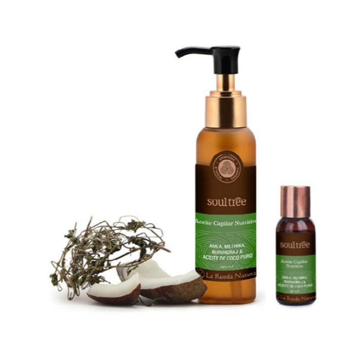 Aceite capilar Ayurveda Nutritivo todo tipo de cabellos Soultree 125 ml Dispensador